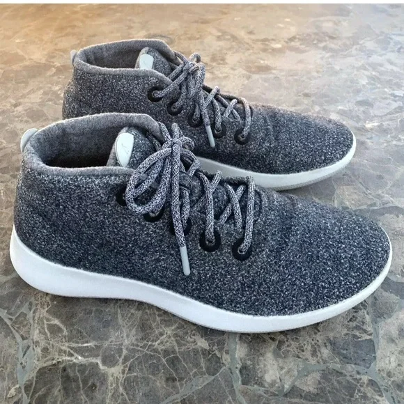 ALLBIRDS WRUM High Top Merino Wool Runner Up Mizzles Men's Sneakers Gray. - Picture 5 of 13